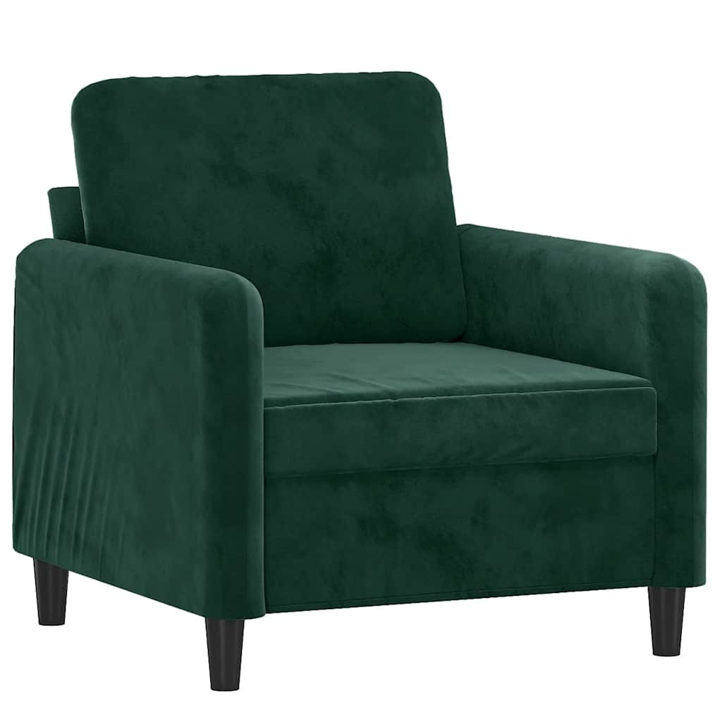 Set di Divani 3 pz Verde Scuro in Velluto | homemem39