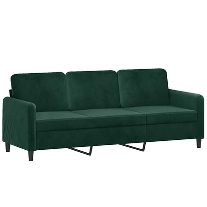 Set di Divani 3 pz Verde Scuro in Velluto | homemem39