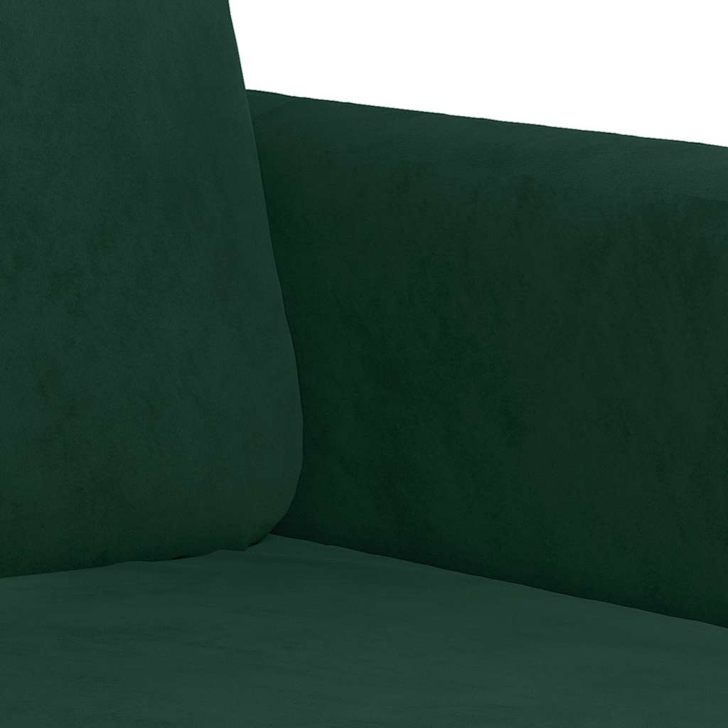 Set di Divani 3 pz Verde Scuro in Velluto | homemem39