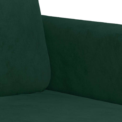 Set di Divani 3 pz Verde Scuro in Velluto | homemem39