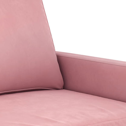 Set di Divani 4 pz Rosa in Velluto