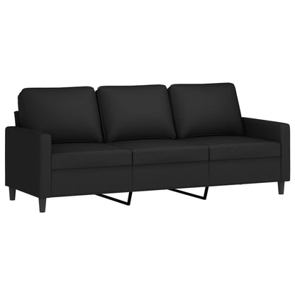 Set di Divani 3 pz con Cuscini Nero in Velluto | homemem39