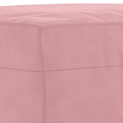 Set di Divani 4 pz con Cuscini Rosa in Velluto