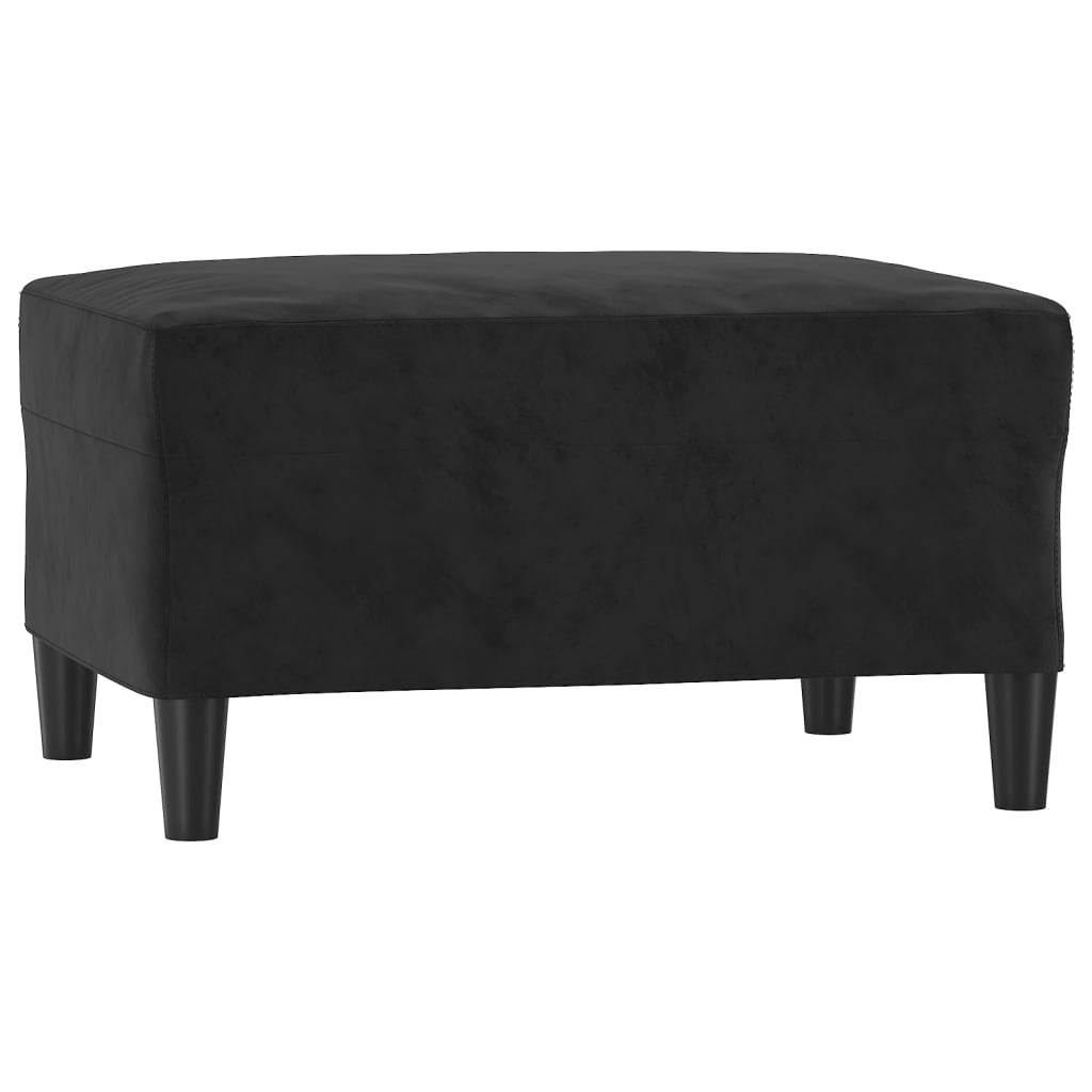 Set di Divani 4 pz con Cuscini Nero in Velluto | homemem39