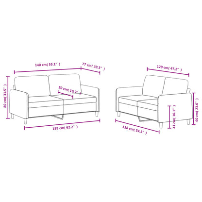 Set di Divani 2 pz Rosa in Velluto | homemem39