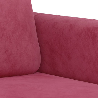 Set di Divani 2 pz Rosso Vino in Velluto | homemem39