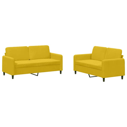 Set di Divani 2 pz Giallo in Velluto | homemem39