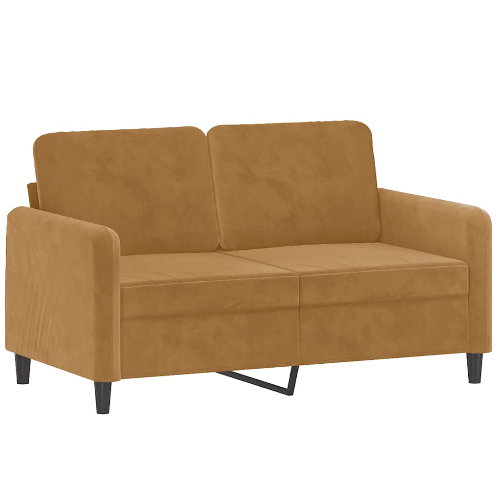 Set di Divani 2 pz Marrone in Velluto | homemem39