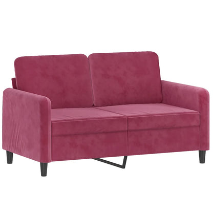Set di Divani 3 pz Rosso Vino in Velluto | homemem39