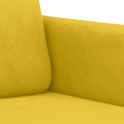 Set di Divani 2 pz con Cuscini Giallo in Velluto | homemem39