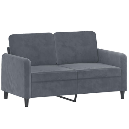 Set di Divani 3 pz con Cuscini Grigio Scuro in Velluto | homemem39