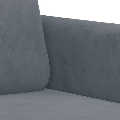 Set di Divani 3 pz con Cuscini Grigio Scuro in Velluto | homemem39