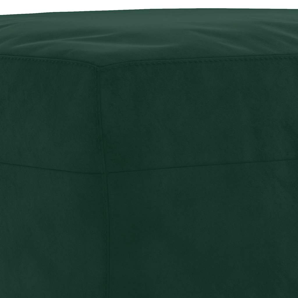 Set di Divani 3 pz con Cuscini Verde Scuro in Velluto | homemem39