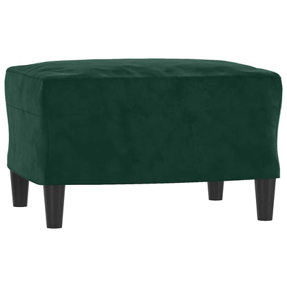 Set di Divani 3 pz con Cuscini Verde Scuro in Velluto | homemem39