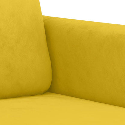 Set di Divani 3 pz con Cuscini Giallo in Velluto | homemem39