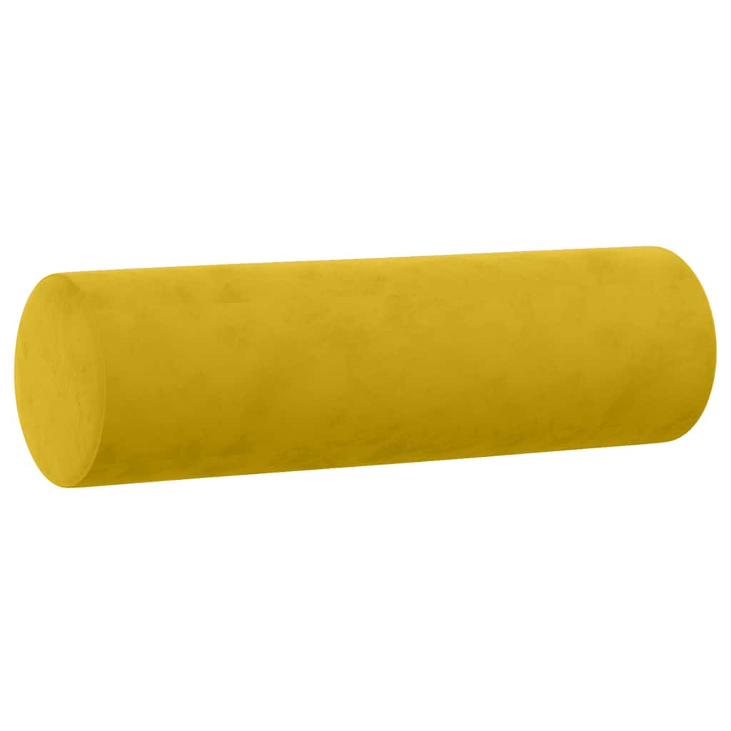 Set di Divani 3 pz con Cuscini Giallo in Velluto | homemem39