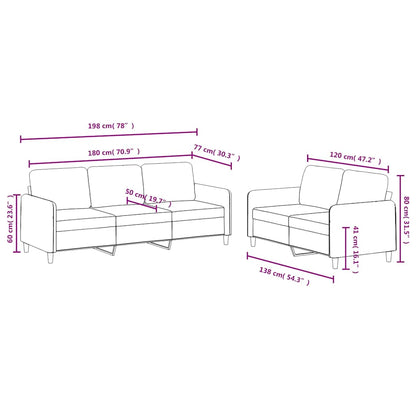 Set di Divani 2 pz Blu in Velluto | homemem39
