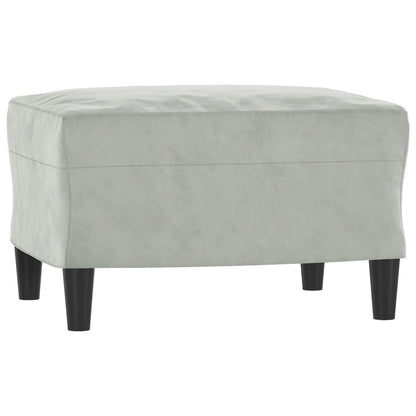Set di Divani 3 pz Grigio Chiaro in Velluto | homemem39