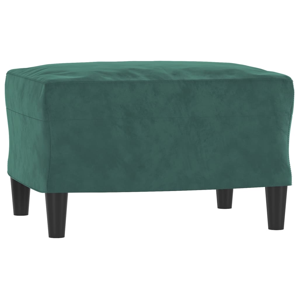 Set di Divani 3 pz Verde Scuro in Velluto