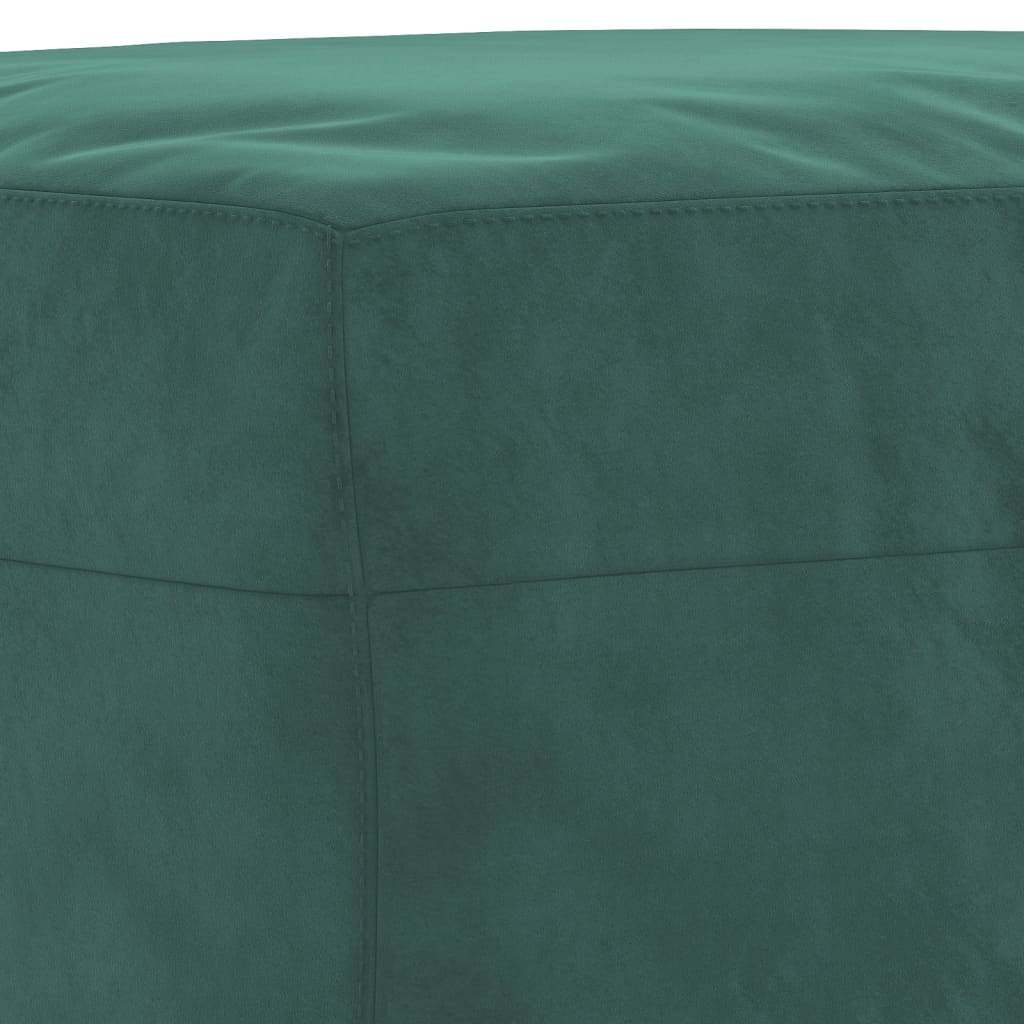 Set di Divani 3 pz Verde Scuro in Velluto