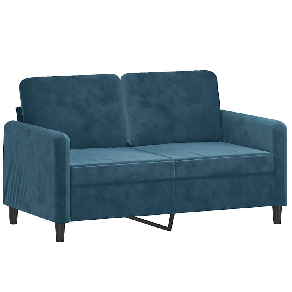Set di Divani 2 pz con Cuscini Blu in Velluto | homemem39