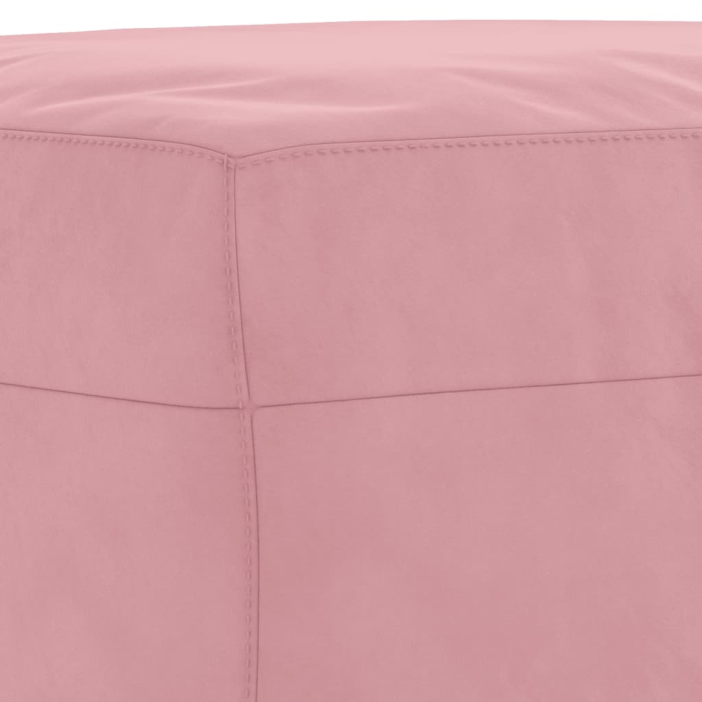 Set di Divani 3 pz con Cuscini Rosa in Velluto