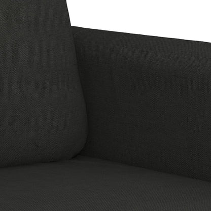 Set di Divani 3 pz con Cuscini Nero in Tessuto | homemem39
