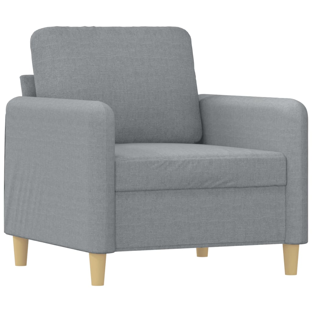 Set di Divani 4 pz con Cuscini Grigio Chiaro in Tessuto | homemem39