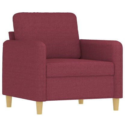 Set di Divani 4 pz con Cuscini Rosso Vino in Tessuto | homemem39