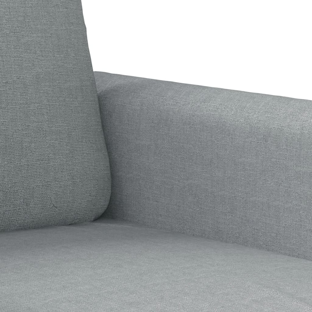 Set Divani 3 pz con Cuscini Grigio Chiaro in Tessuto | homemem39