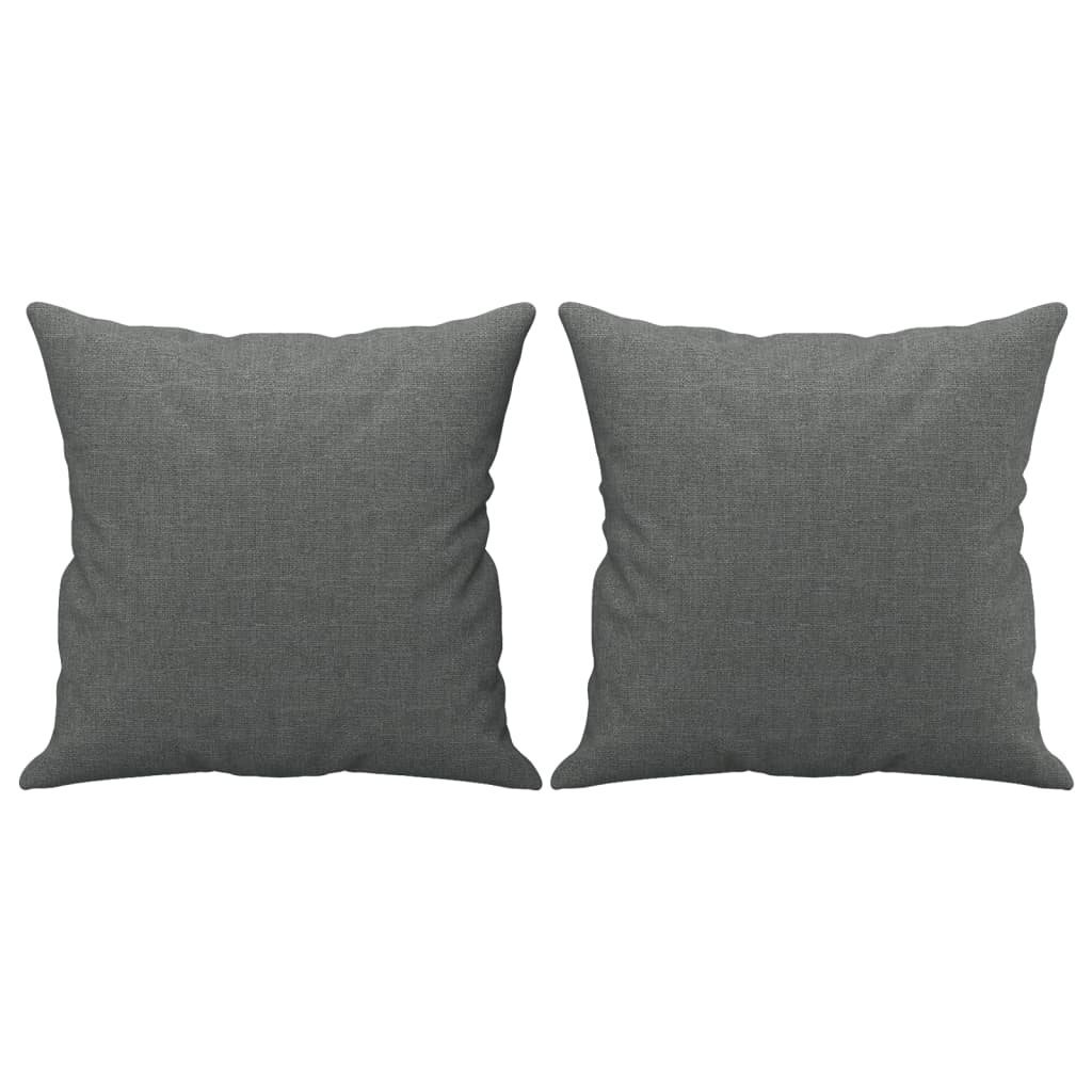 Set di Divani 3 pz con Cuscini Grigio Scuro in Tessuto | homemem39