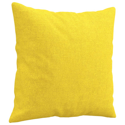 Set di Divani 3 pz con Cuscini Giallo Chiaro in Tessuto | homemem39
