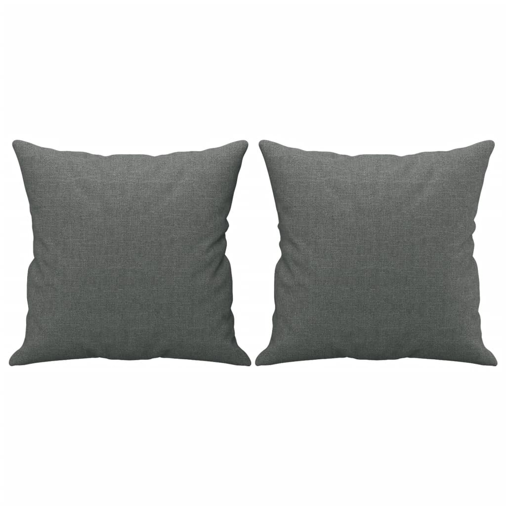 Set di Divani 4 pz con Cuscini Grigio Scuro in Tessuto | homemem39