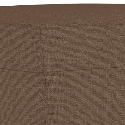 Set di Divani 4 pz con Cuscini Marrone in Tessuto