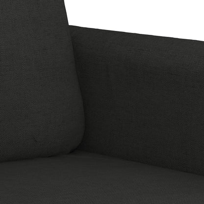 Set di Divani 2 pz con Cuscini Nero in Tessuto | homemem39