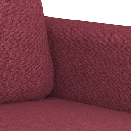 Set di Divani 2 pz con Cuscini Rosso Vino in Tessuto | homemem39