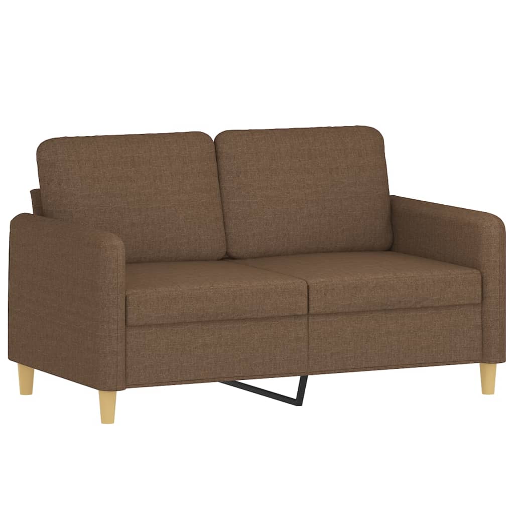 Set di Divani 3 pz con Cuscini Marrone in Tessuto | homemem39