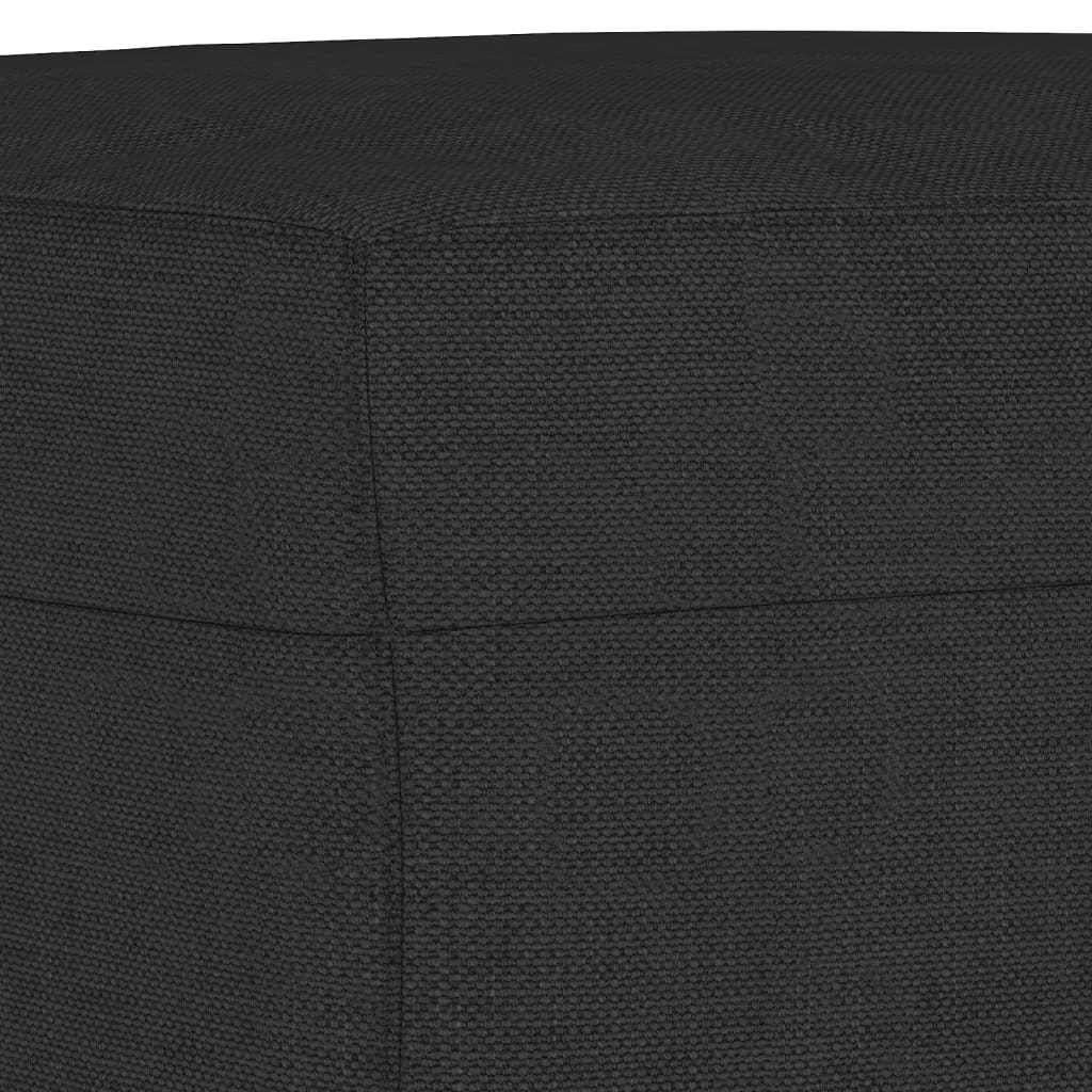 Set di Divani 3 pz con Cuscini Nero in Tessuto | homemem39