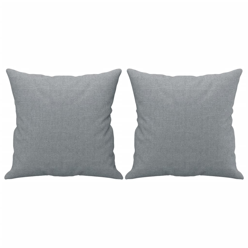 Set Divani 2 pz con Cuscini Grigio Chiaro in Tessuto | homemem39