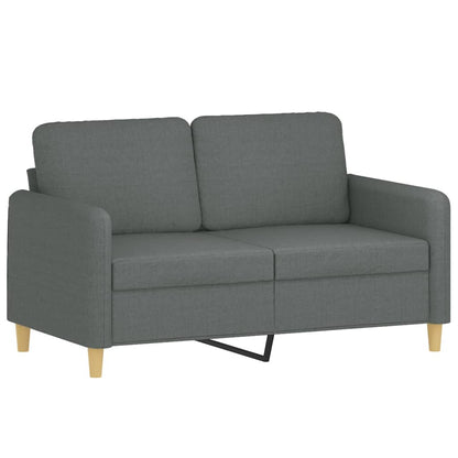 Set di Divani 2 pz con Cuscini Grigio Scuro in Tessuto | homemem39
