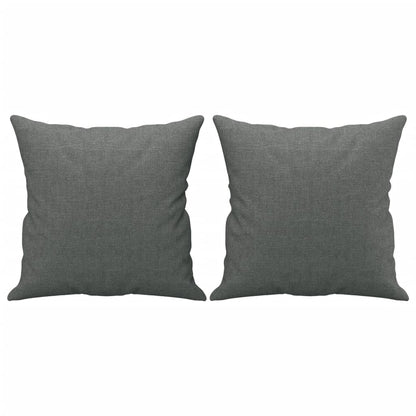 Set di Divani 2 pz con Cuscini Grigio Scuro in Tessuto | homemem39