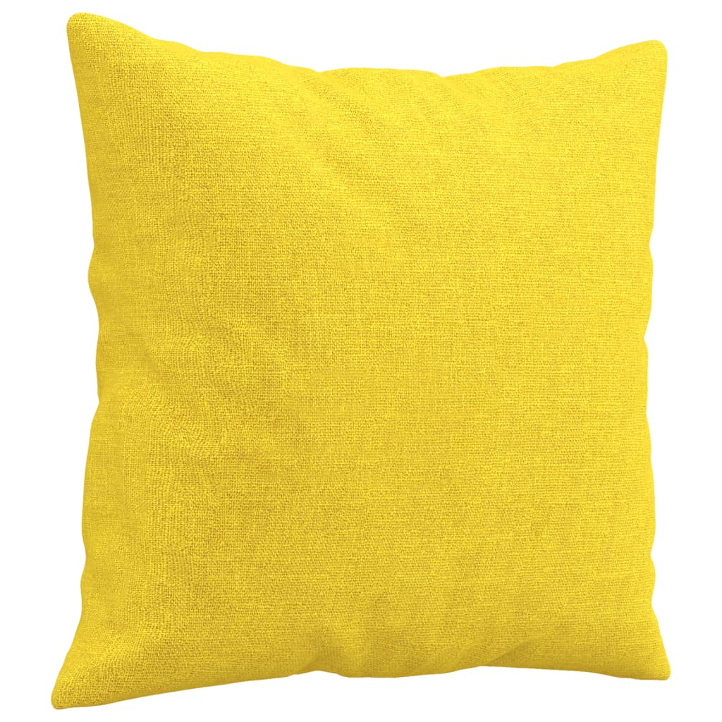 Set di Divani 2 pz con Cuscini Giallo Chiaro in Tessuto | homemem39