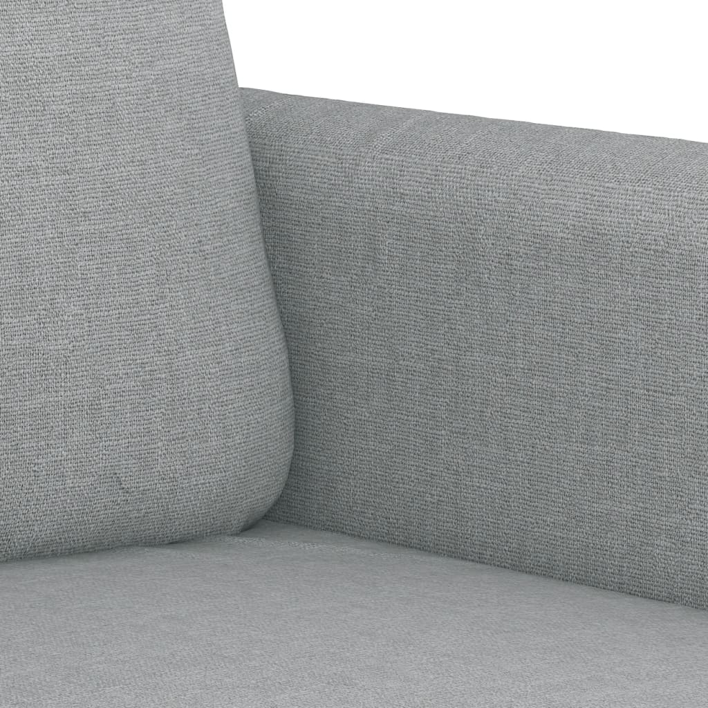 Set Divani 3 pz con Cuscini Grigio Chiaro in Tessuto | homemem39
