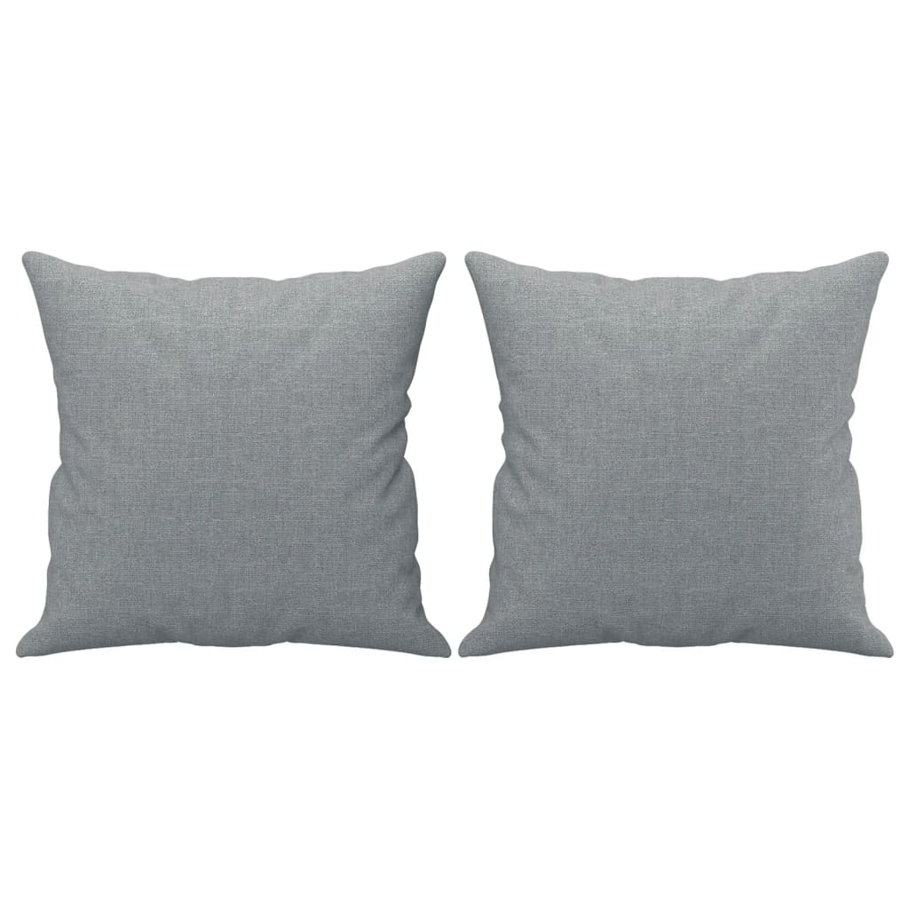 Set Divani 3 pz con Cuscini Grigio Chiaro in Tessuto | homemem39