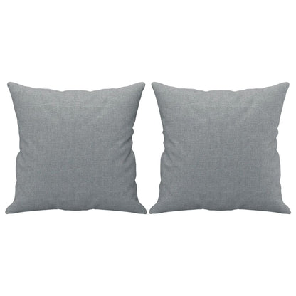 Set Divani 3 pz con Cuscini Grigio Chiaro in Tessuto - homemem39