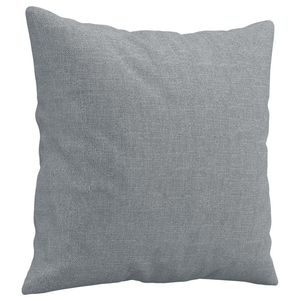 Set Divani 3 pz con Cuscini Grigio Chiaro in Tessuto | homemem39