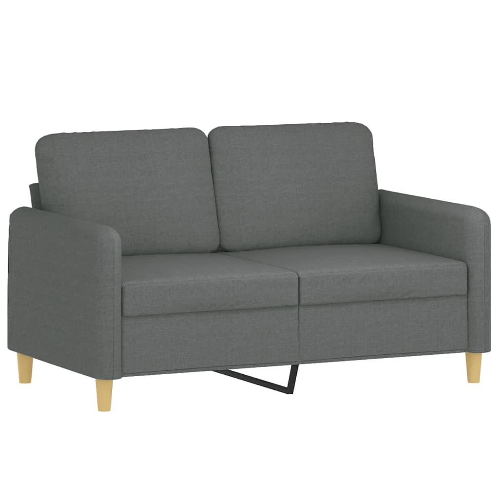 Set di Divani 3 pz con Cuscini Grigio Scuro in Tessuto | homemem39