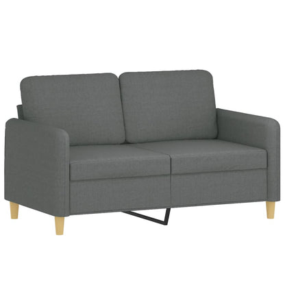 Set di Divani 3 pz con Cuscini Grigio Scuro in Tessuto | homemem39
