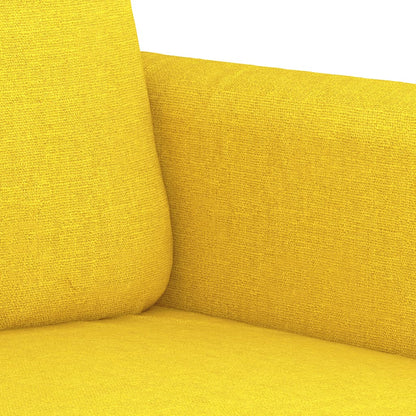 Set di Divani 3 pz con Cuscini Giallo Chiaro in Tessuto | homemem39