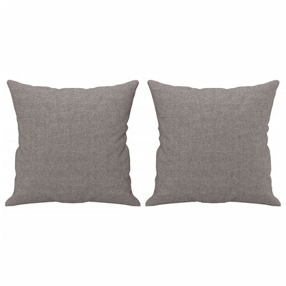 Set Divani 3 pz con Cuscini Tortora in Tessuto